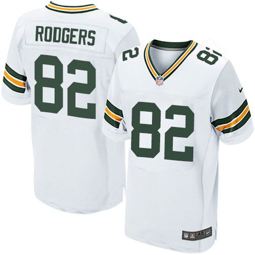 Nike Packers #82 Richard Rodgers White Men's Stitched NFL Elite Jersey - Click Image to Close